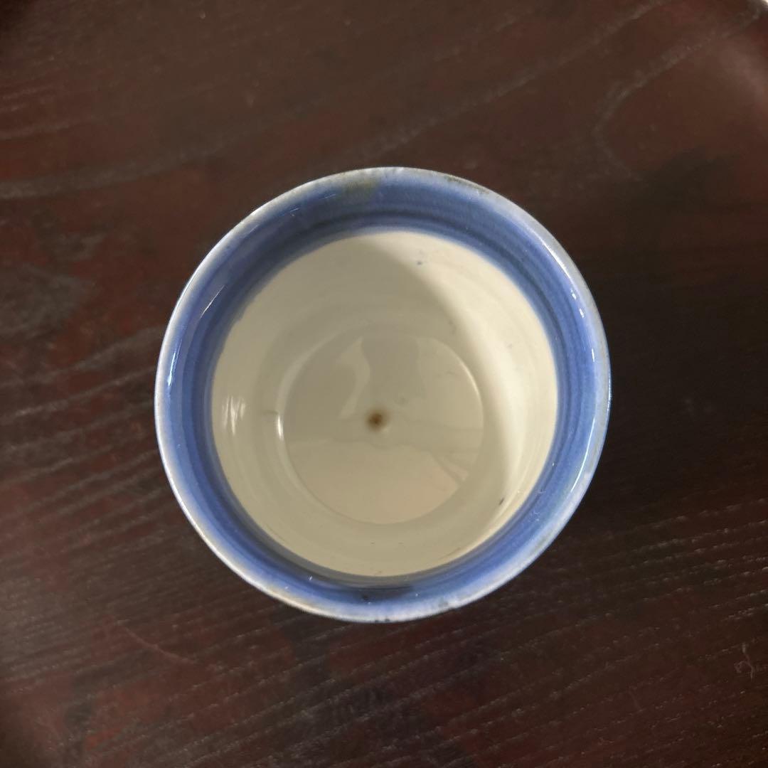 古伊万　朝顔手猪口　幕末　江戸時代　蕎麦猪口　湯呑　アンティーク　骨董　検:李朝