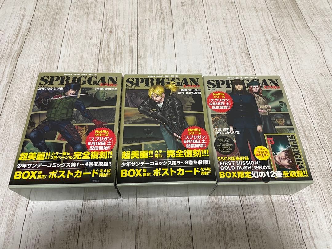 スプリガン 全12巻セット　化粧箱付属