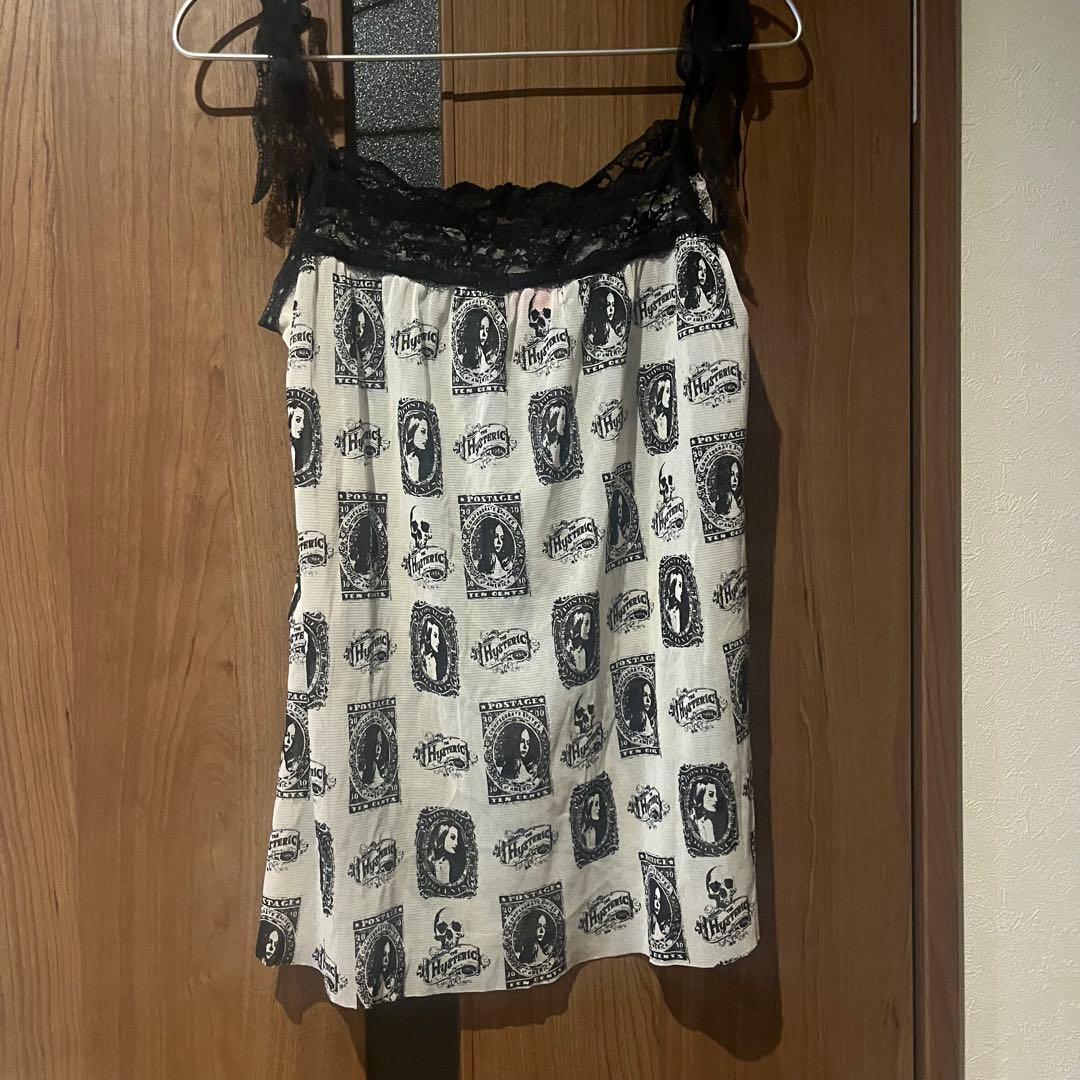 HYSTERIC Glamour プリントパワーネットレースキャミソール