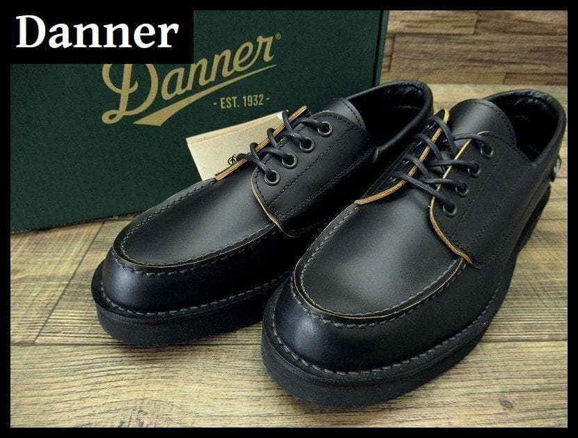 新品 ダナー ブローガン 茶芯 モカシン レザー シューズ 黒 26.5 ①