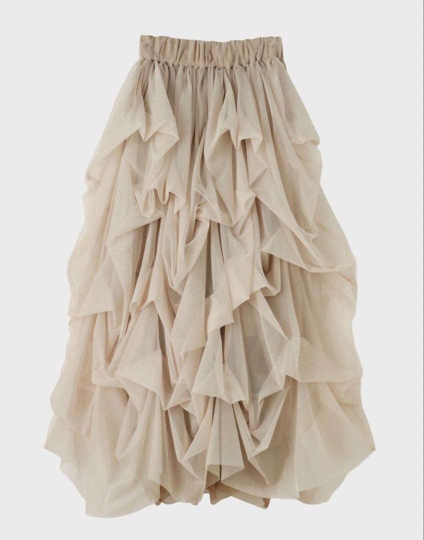 the toe Iris Tulle Skirt ベージュmサイズ