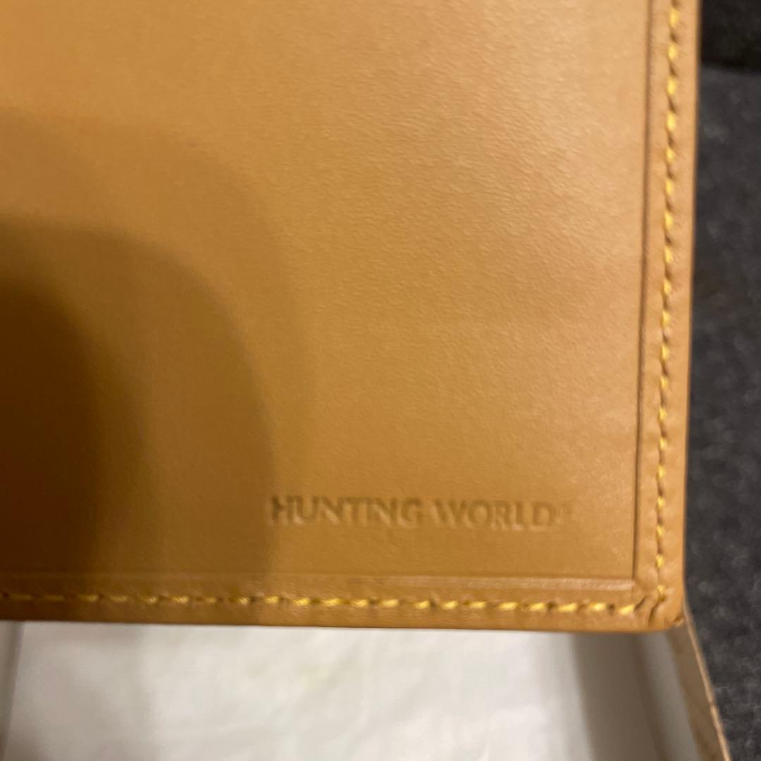 ハンティングワールド バチュークロス レッドナチュラル 二つ折りがま口財布　レア