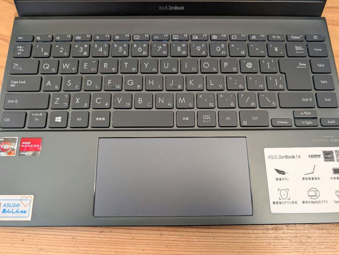 【超軽量・美品】ASUS ZenBook 14 Ryzen 7 完動品