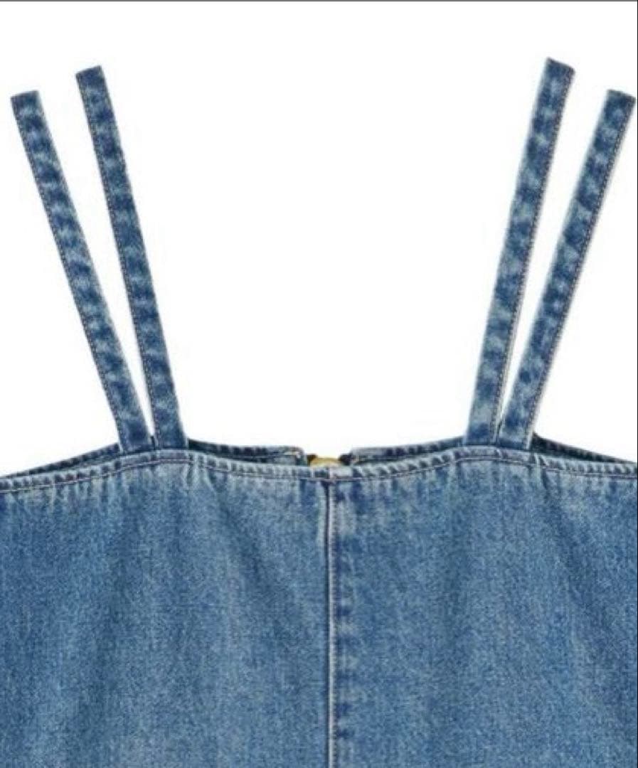 【タグ付き未使用】JENNEリラックスデニムサロペットS