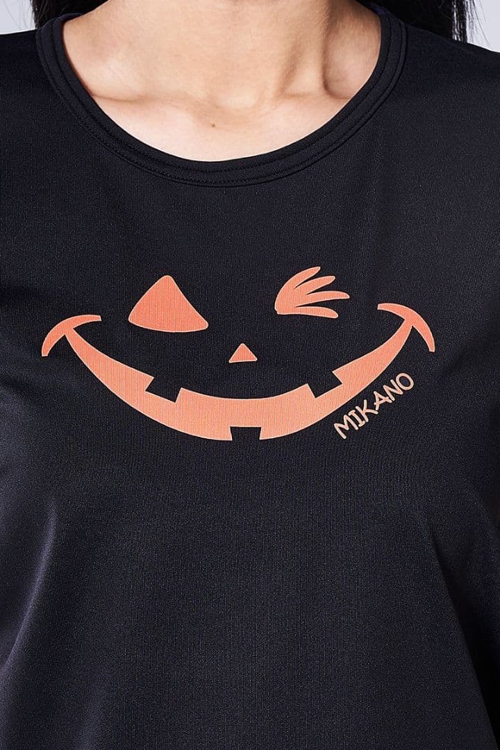 ミカランセMikano ハロウィンジャック・オー・ランタンTシャツ　ブラック