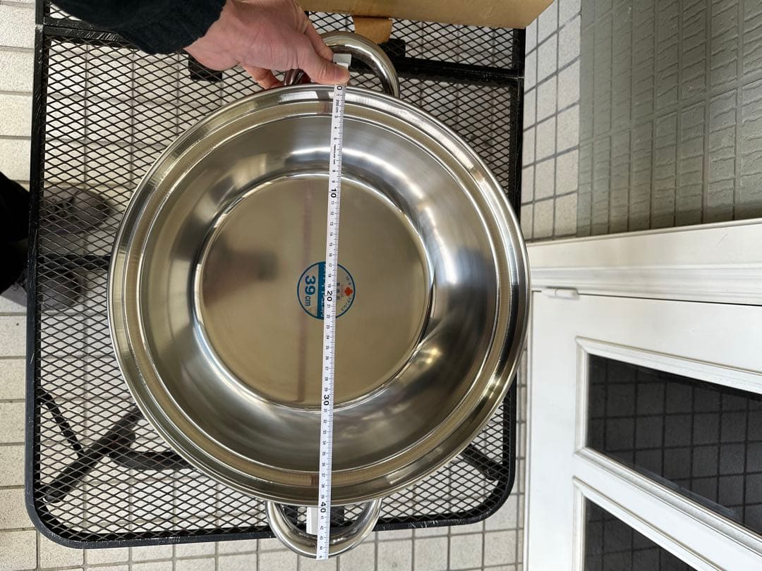 業務用18-8ステンレス段付料理鍋 KUROBA 39cm 2個セット　新品