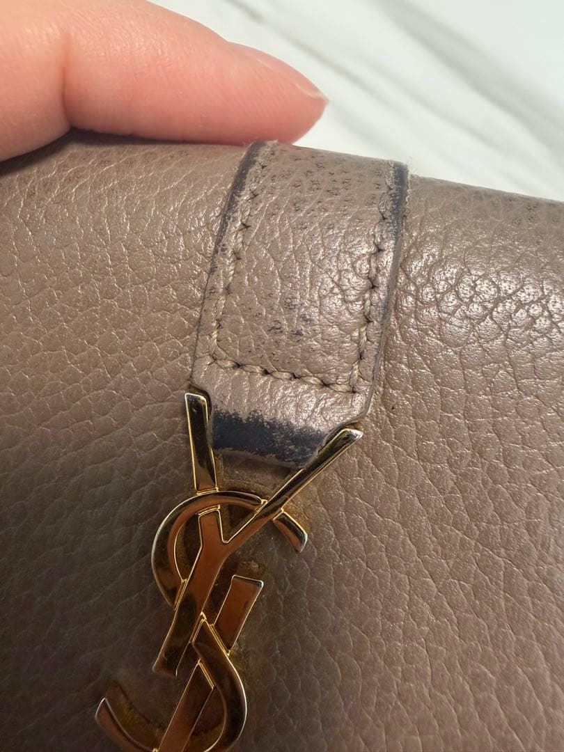 Saint Laurent 三つ折り財布 ブラウン