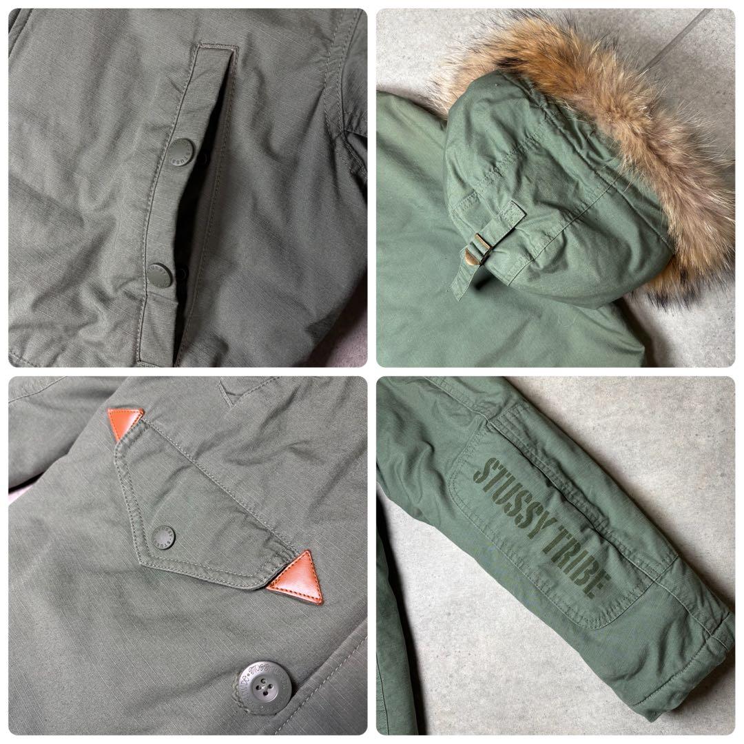 OLD STUSSY　N-3B　モッズコート　IDEAL ZIP　カウレザー