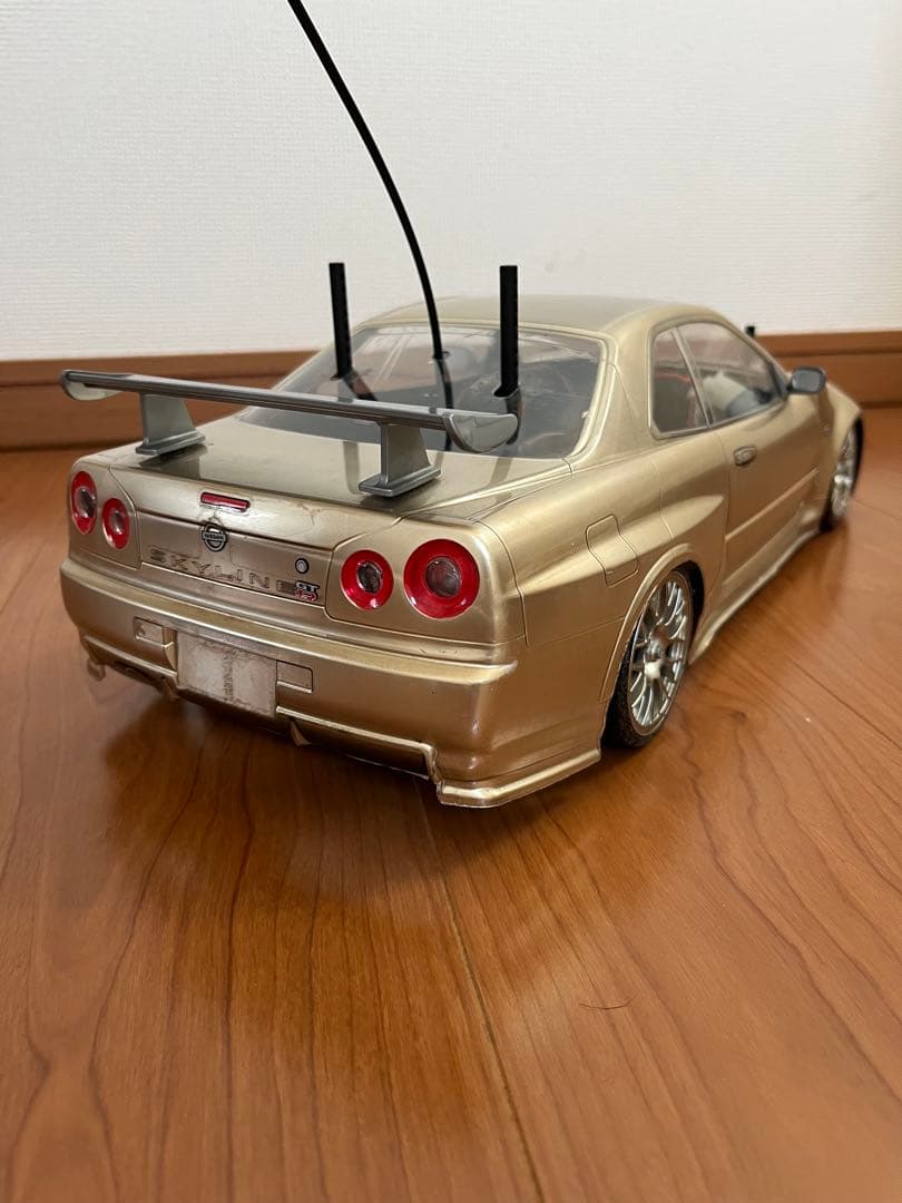 1/10 ラジコン ドリフト R34GT-R LED電飾付