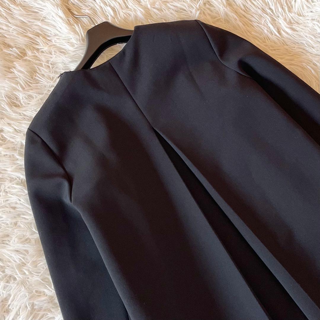 美品✨ ヨーコチャン パール付きドレス ロングスリーブ 近年 ブラック S