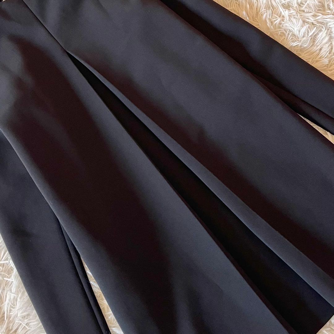 美品✨ ヨーコチャン パール付きドレス ロングスリーブ 近年 ブラック S