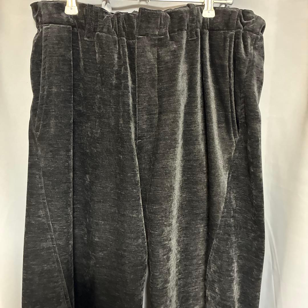 パンツ WASHED VELVET CURVE CUT WIDE PANTS WYM