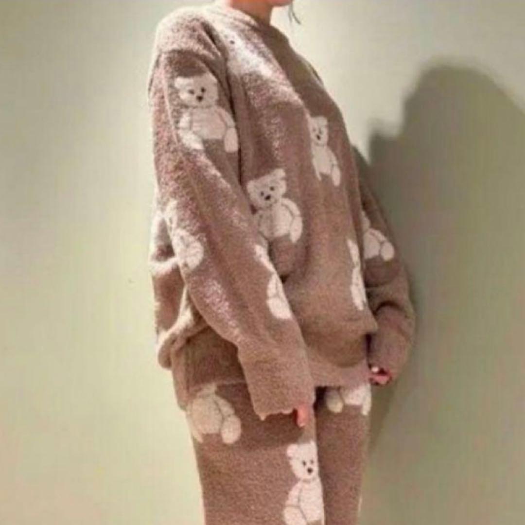 新品　ジェラートピケ　ベアジャガード　プルオーバー　ベージュ