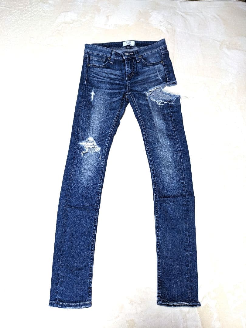 美品✨ GYDA SIDE RIPPED　ジェイダ ダメージ デニム　ブルー　M