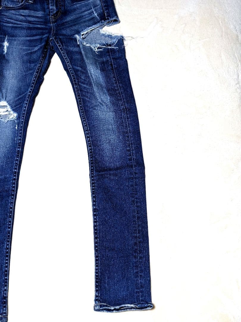 美品✨ GYDA SIDE RIPPED　ジェイダ ダメージ デニム　ブルー　M