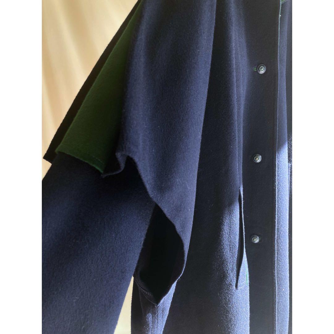 Used プリーツ ケープショルダー♡ ビッグAライン ローデンマントコート