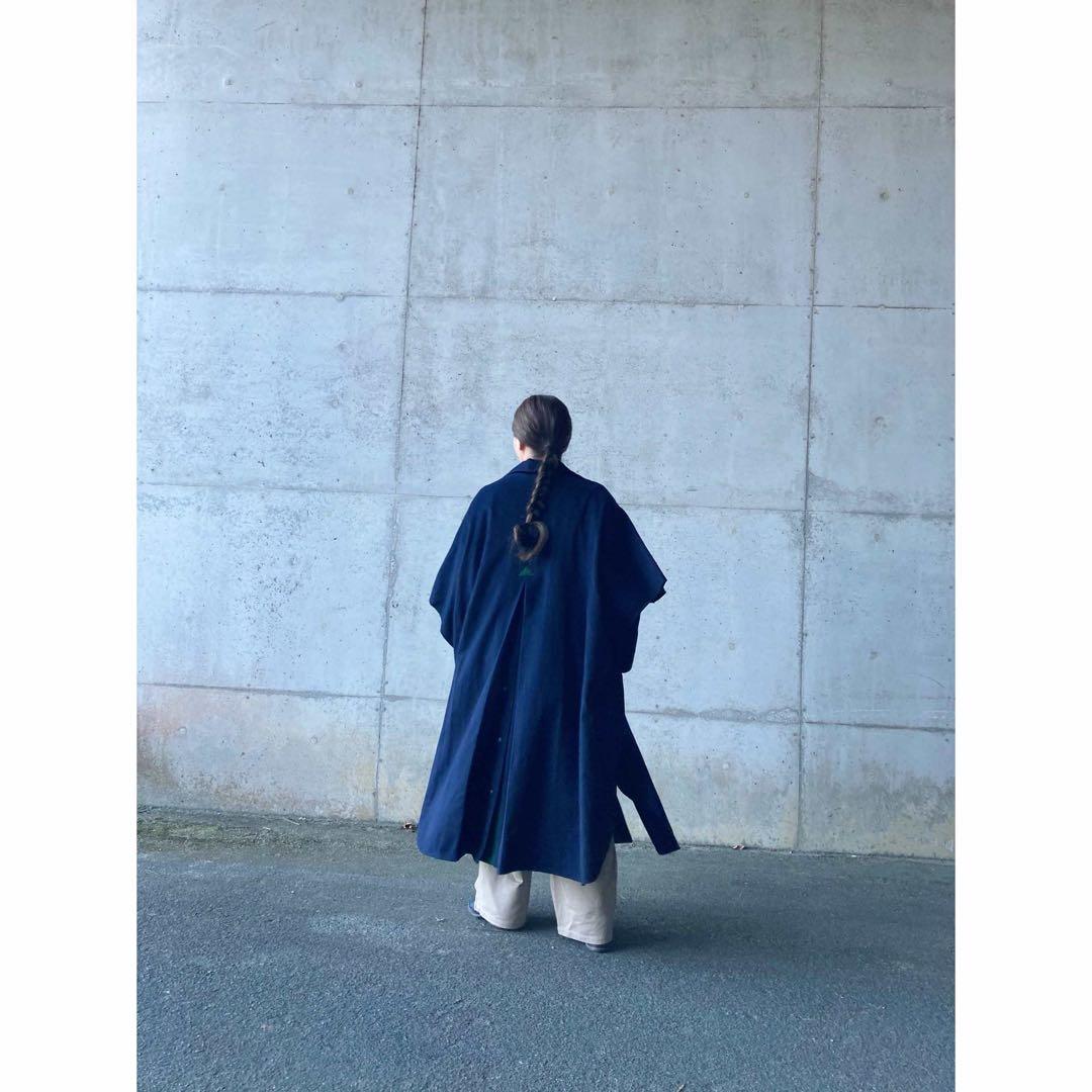 Used プリーツ ケープショルダー♡ ビッグAライン ローデンマントコート