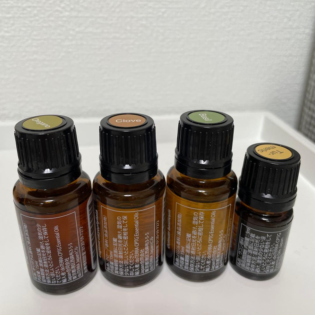 【新品】オレガノ、グローブ、バジル、ターメリック doTERRA