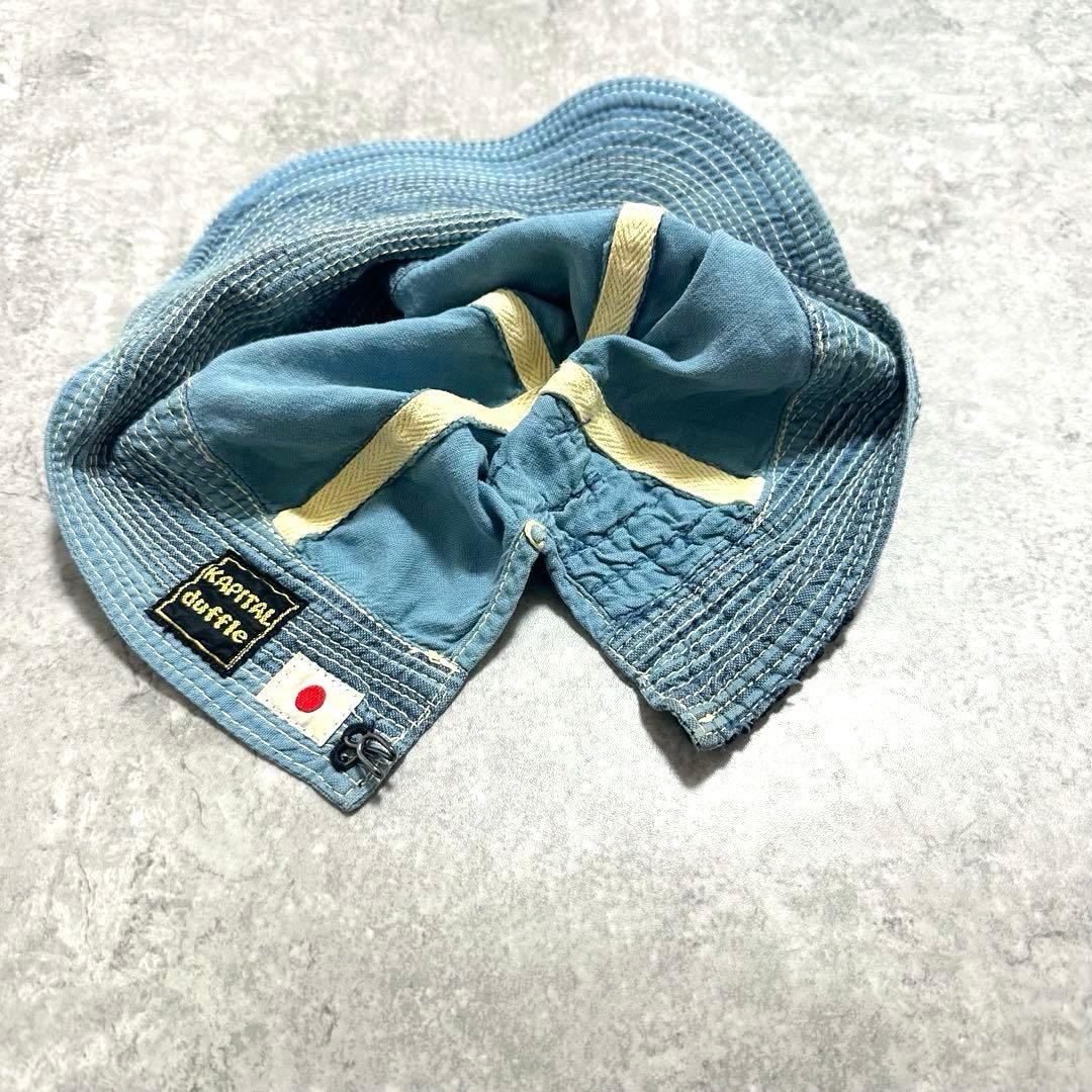初期 KAPITAL キャピタル 老人と海 国旗タグ デニム ワークキャップ
