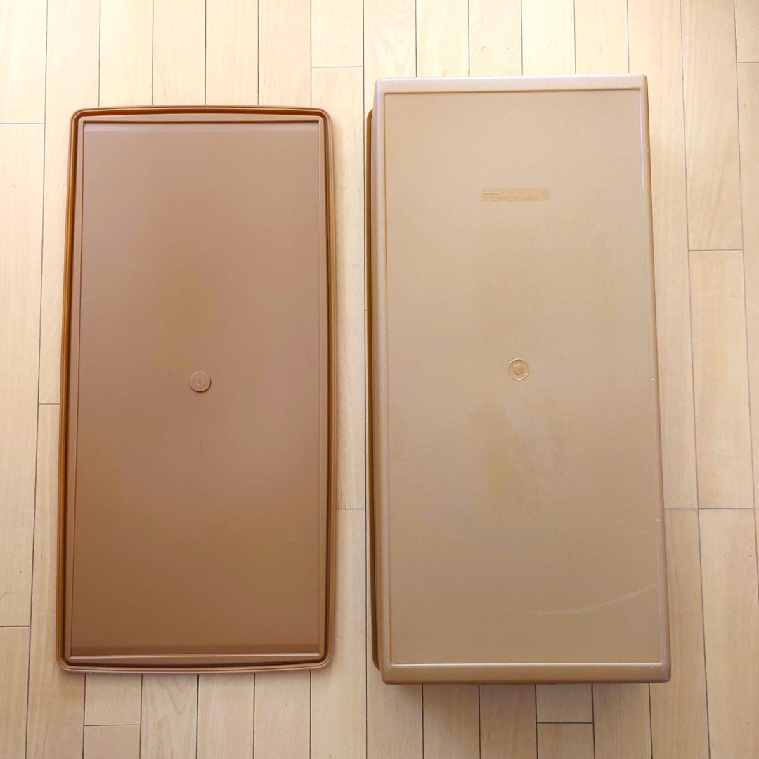 3個セット タッパーウェア スーパーケース ロング セピア 衣装ケース 在庫多数
