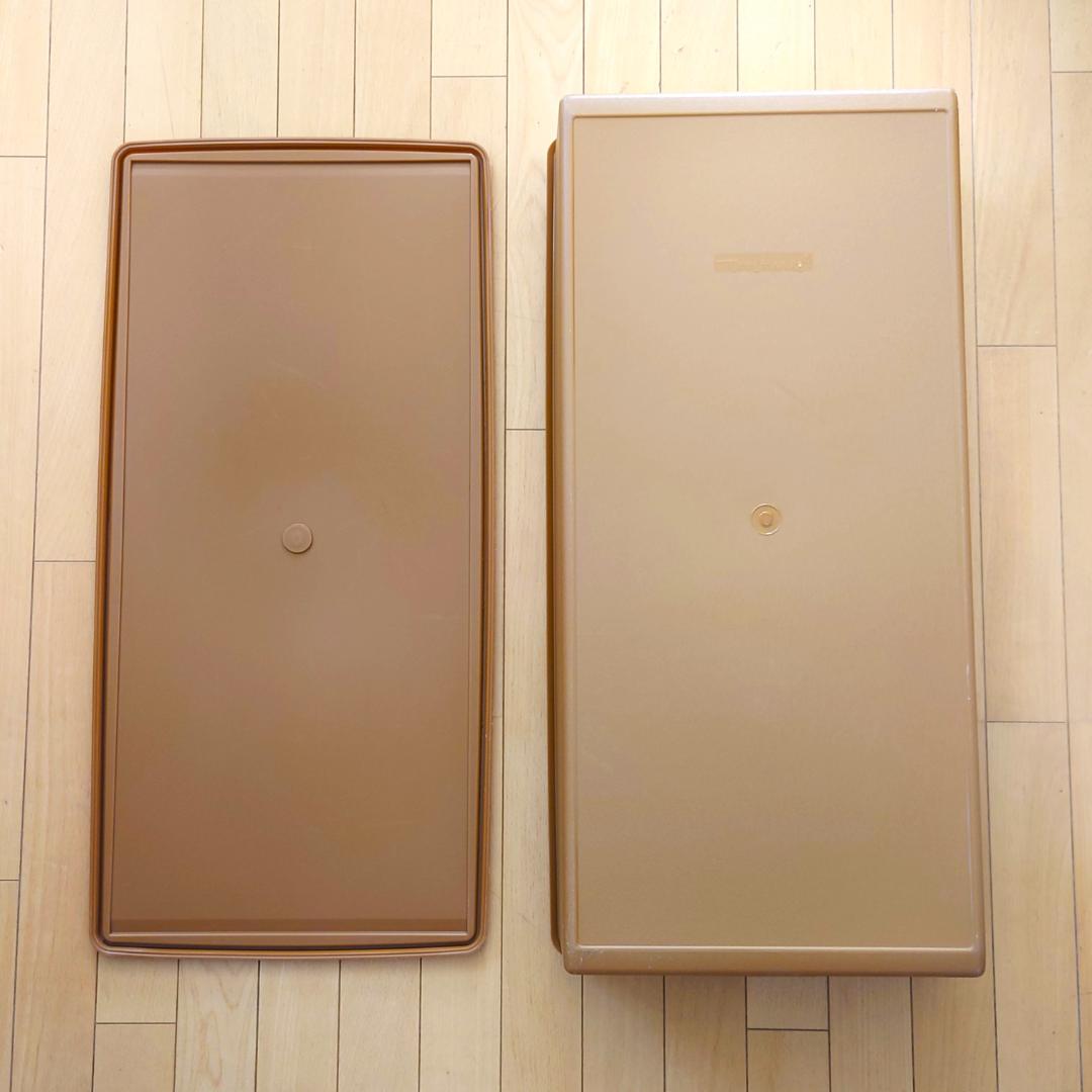 3個セット タッパーウェア スーパーケース ロング セピア 衣装ケース 在庫多数