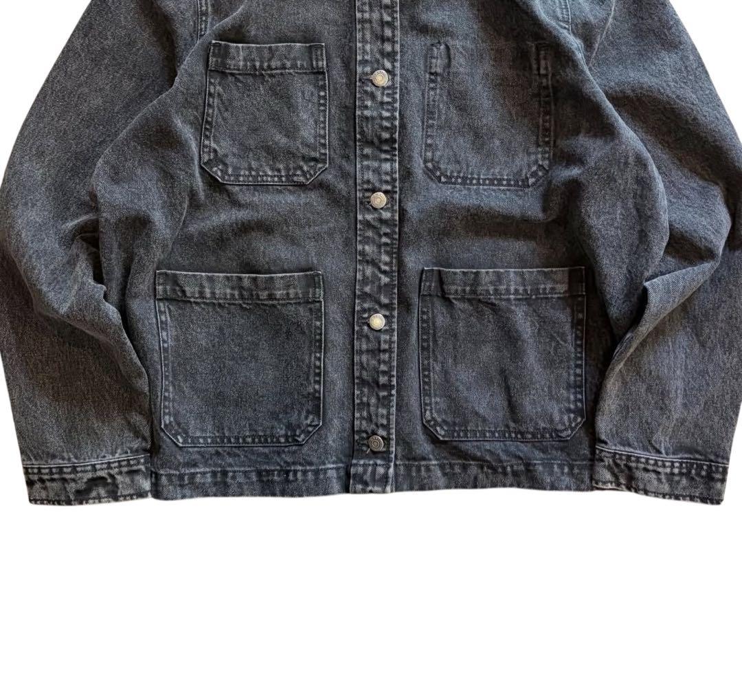 名作 OLD NAVY ブラックデニム カバーオール XXL