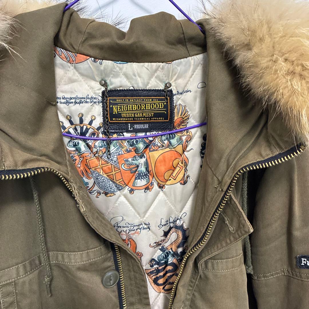 NEIGHBORHOOD ファー付きモッズコート Lサイズ