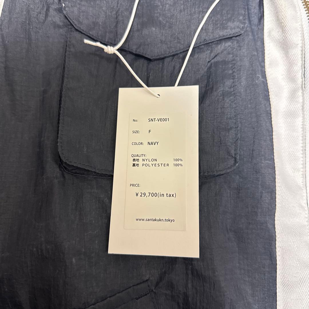 【santaku】lipstop washer nylon vest navy