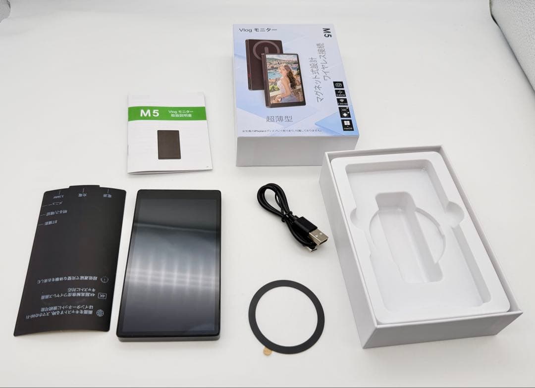 M5 Vlogモニター 超薄型 マグネット式