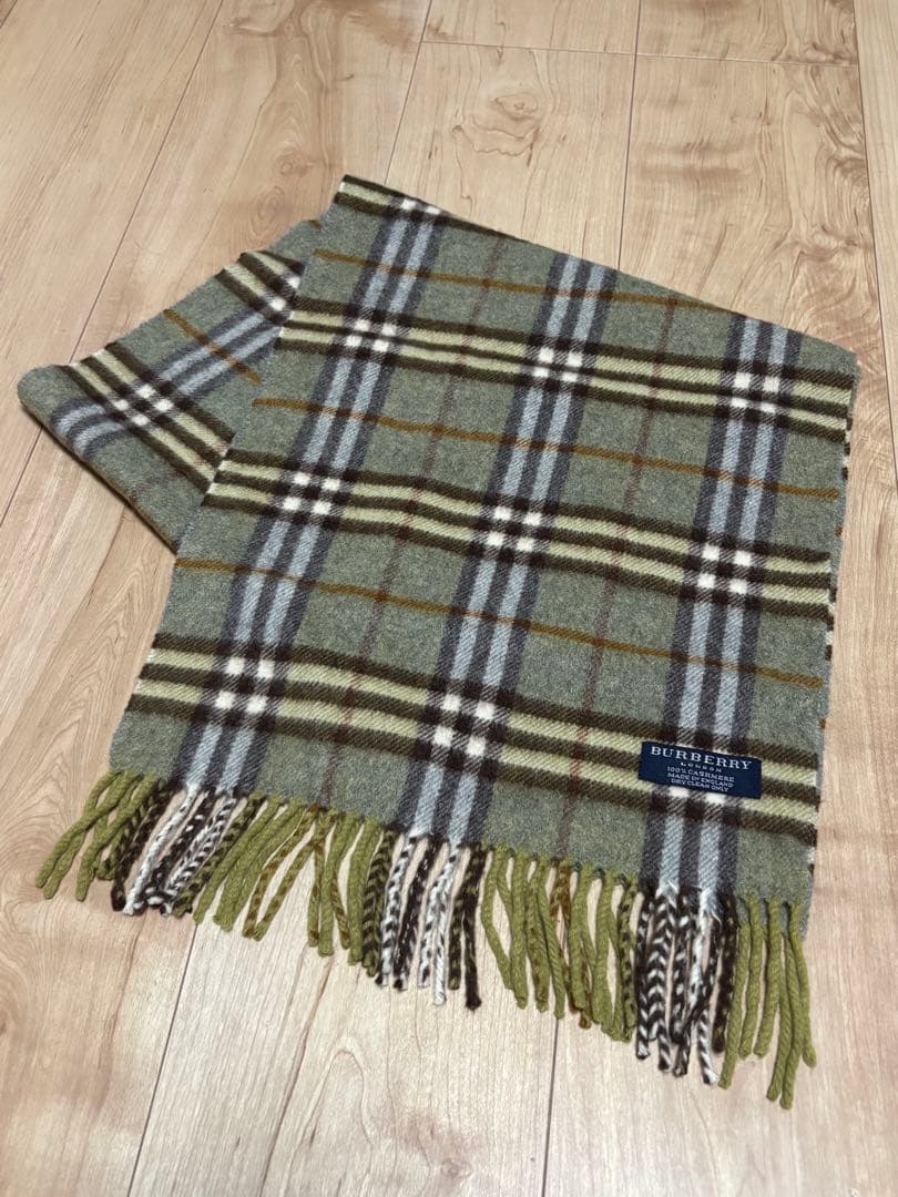 BURBERRY 100%カシミヤ チェックマフラーストールショールスカーフ2点