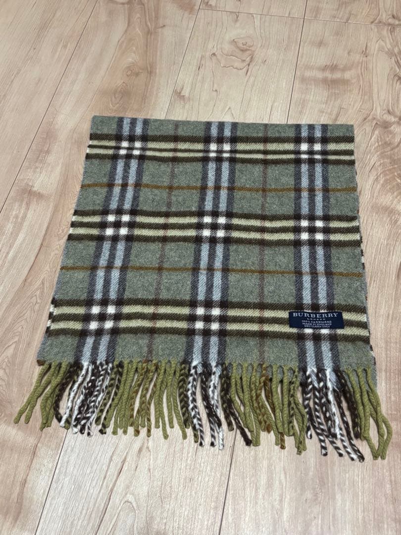 BURBERRY 100%カシミヤ チェックマフラーストールショールスカーフ2点