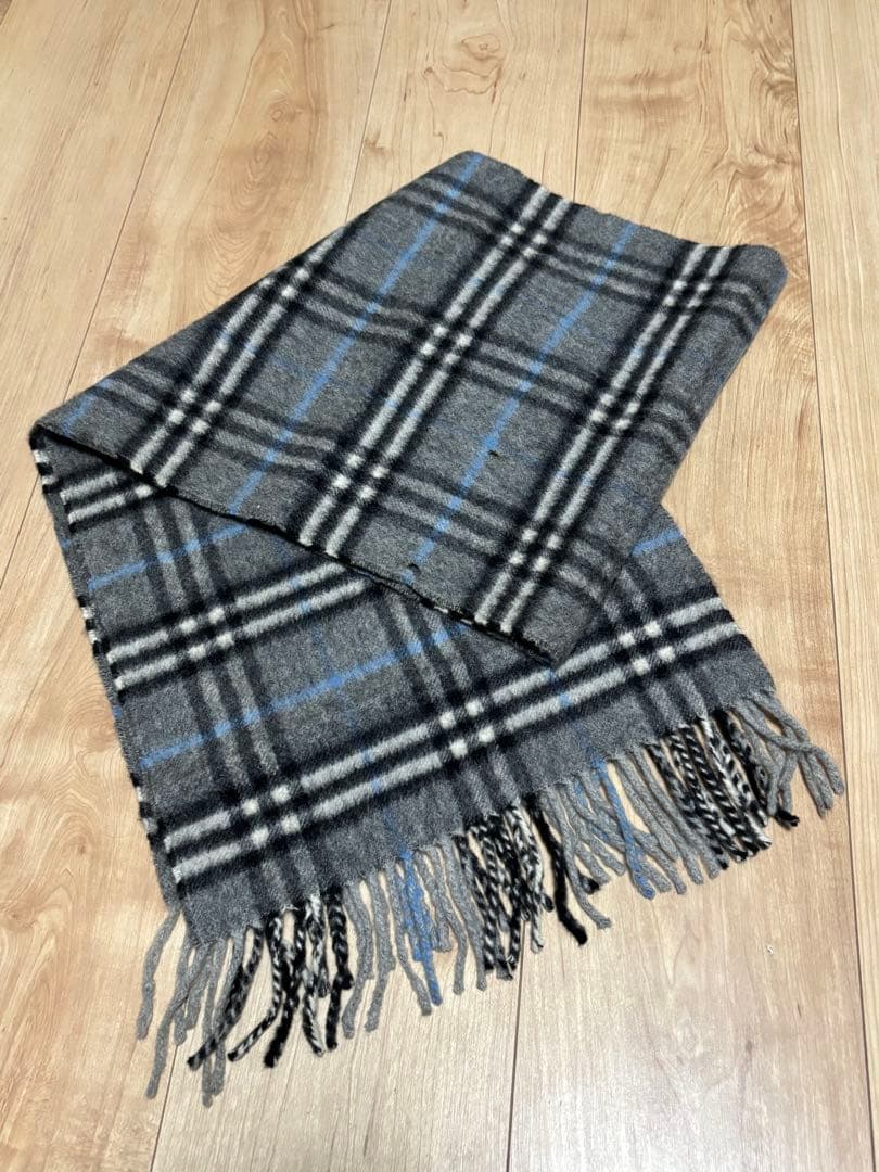 BURBERRY 100%カシミヤ チェックマフラーストールショールスカーフ2点