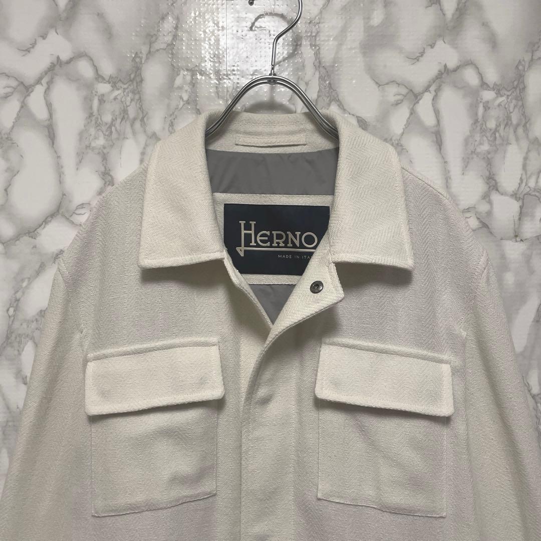 良品　HERNO ヘルノ　デザインシャツジャケット　イタリア製