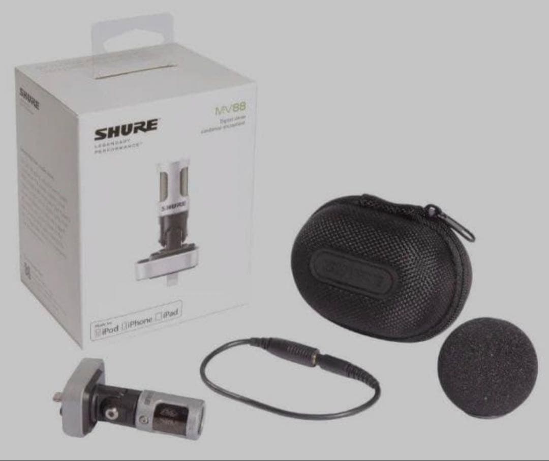 ひ*読様 美品　SHURE MV88 iOS デジタルステレオコンデンサーマイク