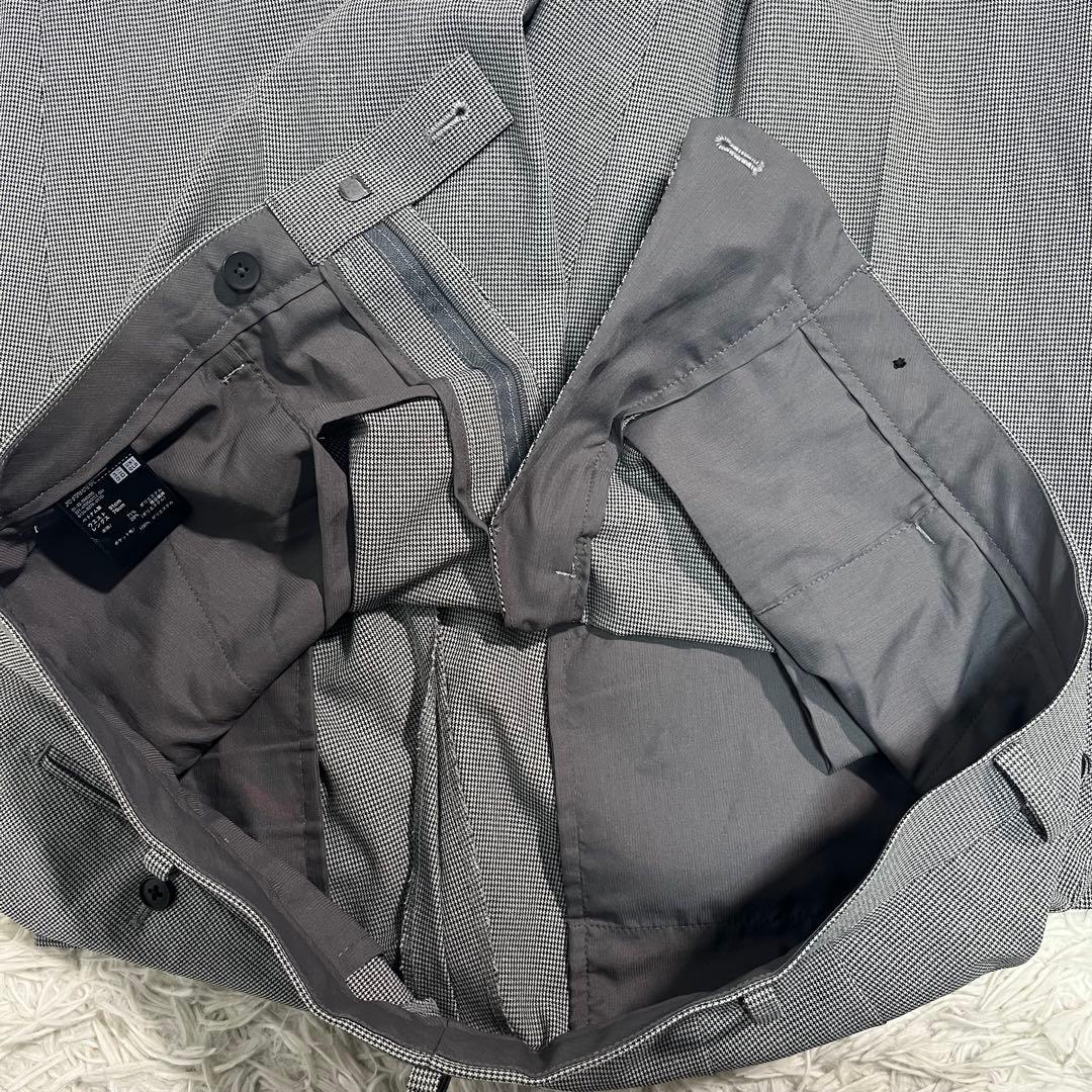 【未使用品】UNIQLO ユニクロ　2024年　感動セットアップ　千鳥柄　XL