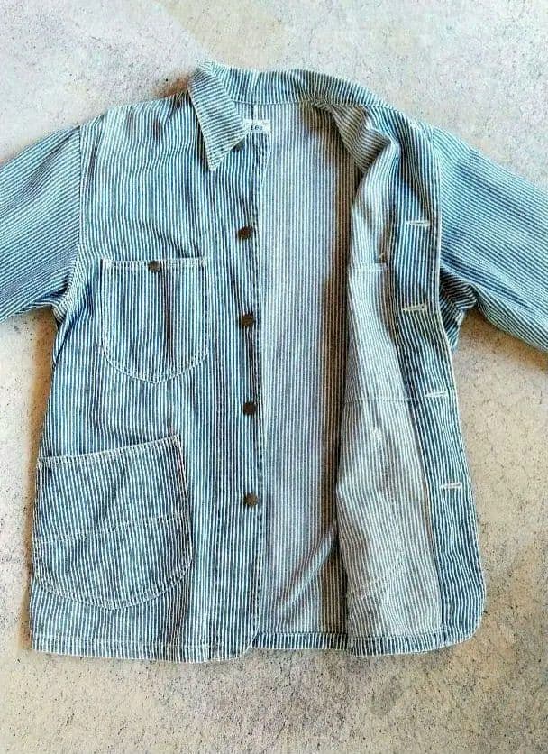 【Lee】復刻９１－Ｊ　ヒッコリー カバーオール　ロングL　ハウスタグ　M