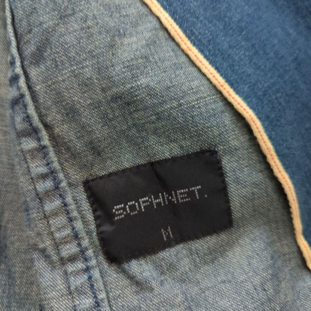SOPHNET. ソフネット テーラードジャケット デニム ヴィンテージ加工 М