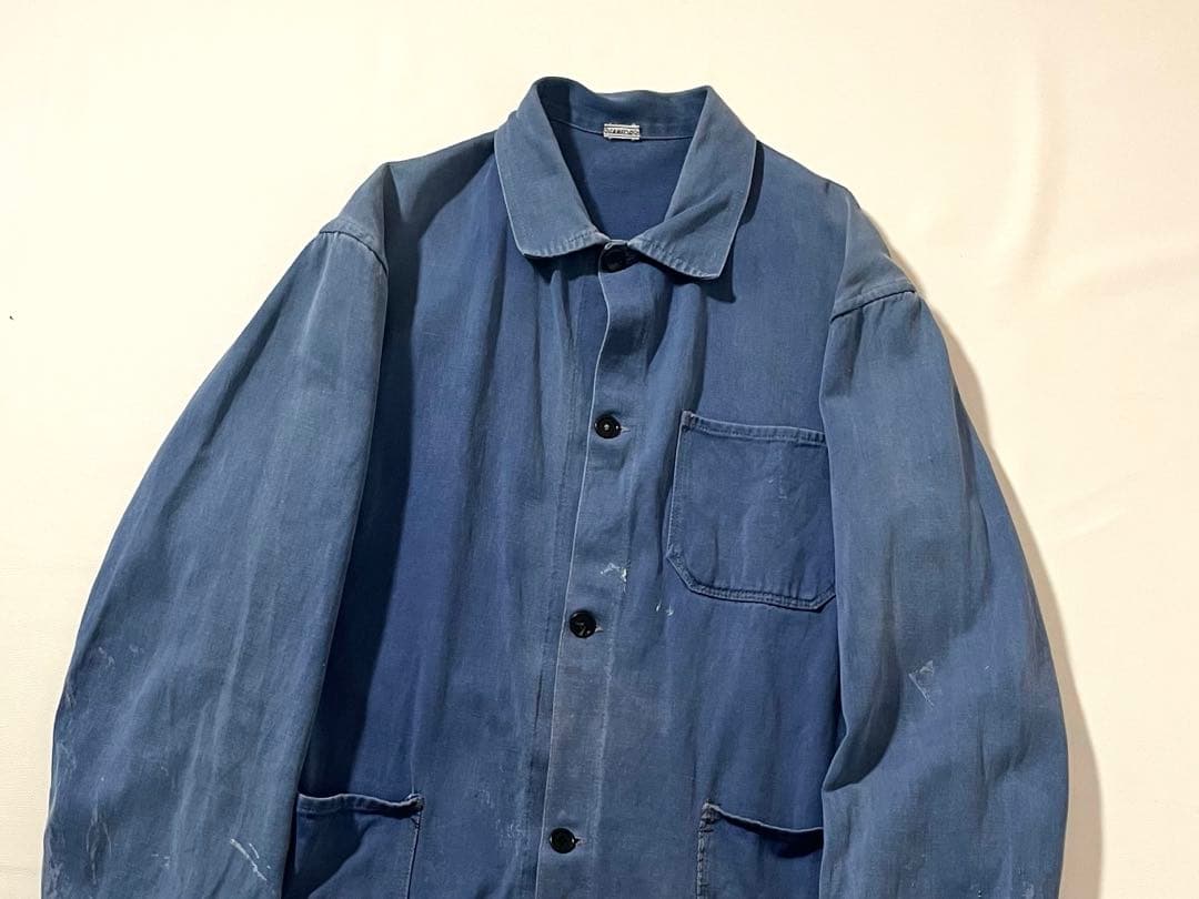 【60s】フレンチ ワーク　カバーオール　ジャケット　SANFOR社製　ブルー