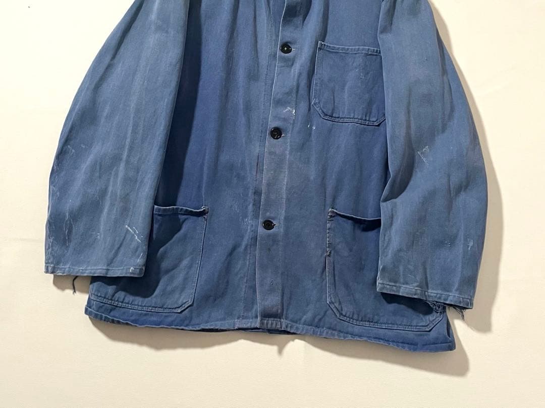 【60s】フレンチ ワーク　カバーオール　ジャケット　SANFOR社製　ブルー