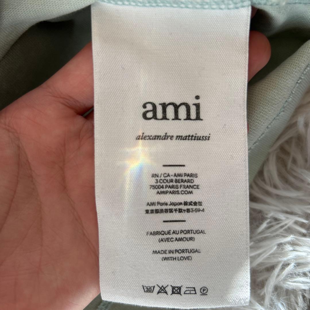 極美品★AMI PARIS アミパリス ロングスリーブTシャツ ミントグリーン