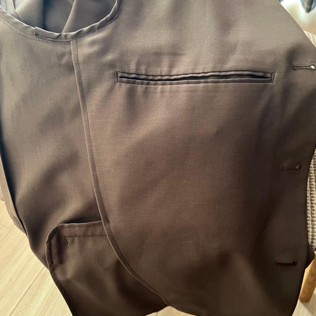 UNIQLO C 感動ジャケット＆タックパンツ セットアップ M ダークブラウン