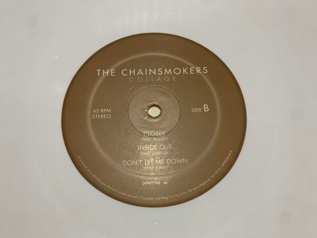 THE CHAINSMOKERS COLLAGE EU盤 ホワイト盤 EP