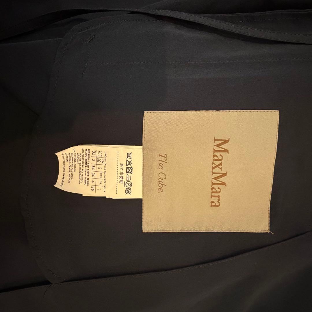 MAX MARA The Cube サイズ36 ネイビーロングコート