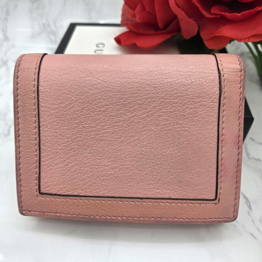 GUCCI グッチ 折り財布 財布 GG マーモント バンブー ピンク