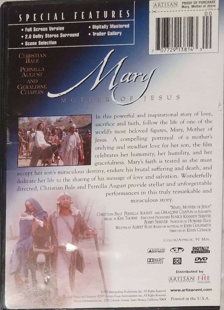 10%寄附◆ DVD Mary Mother of Jesus