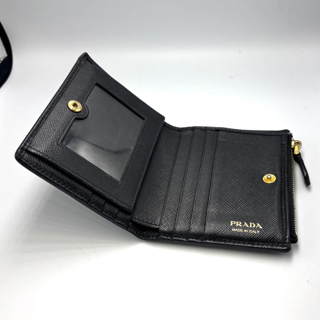 もかママ★即購入OKです PRADA プラダ サフィアーノ 二つ折り財布