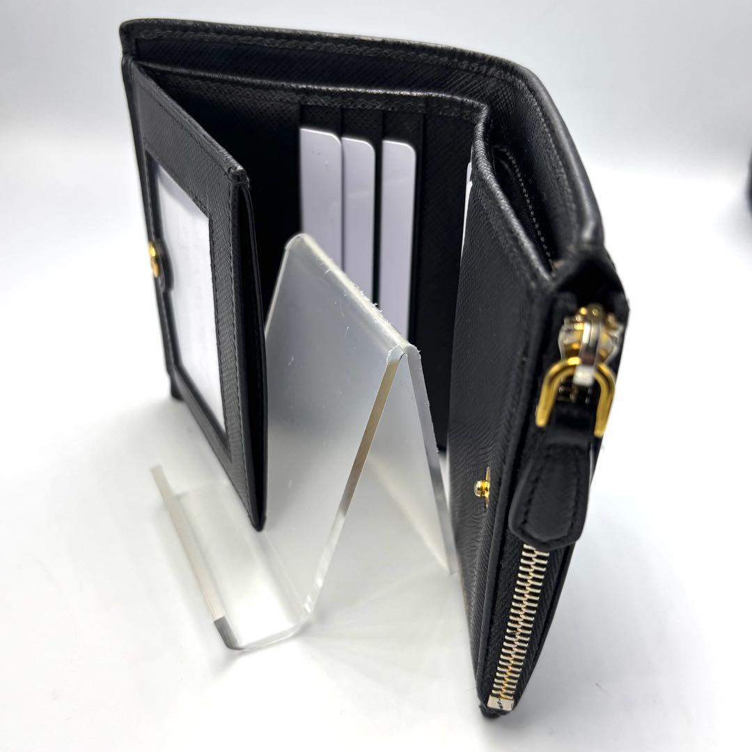 もかママ★即購入OKです PRADA プラダ サフィアーノ 二つ折り財布