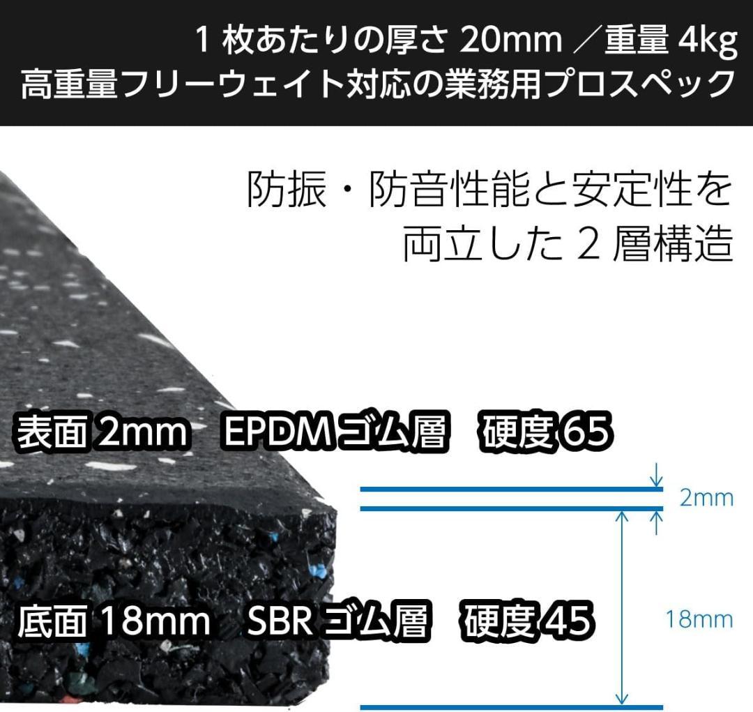 as known ジム マット フィットネス フロア 床 50cm*50cm4枚