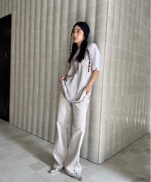 Ameri♡MEDI SATIN DOCKING TUNIC TEE