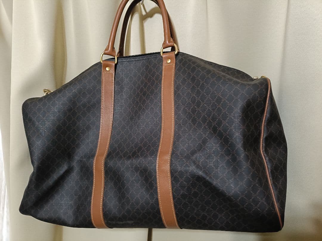 Longchamp　ボストンバッグ 黒と茶色のコンビネーション